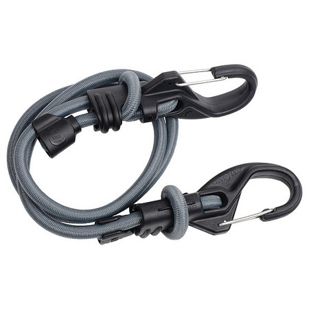 Nite Ize Bungee Cord, Carabiner, 10 In.L, 23/64 In.D KBB9-01-R8