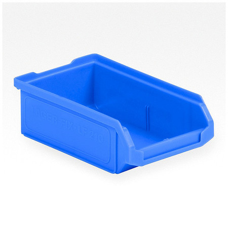 Ssi Schaefer 30 lb Hang & Stack Storage Bin, Plastic, 4 3/16 in W, 2 in H, Blue, 6 11/16 in L LF060402.0BL1