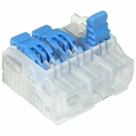 IDEAL Lever Wire Connector, Blue, 0.78" L, PK100 30-10L23