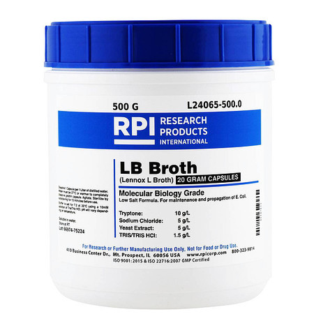 RPI LB Broth (Lennox L), 500g, PK25 L24065-500.0
