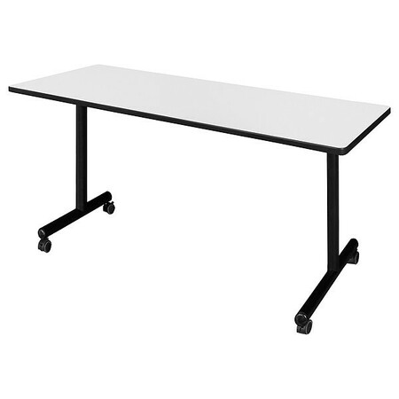 REGENCY Regency Kobe 60 x 24 in. Mobile T-Base Training Seminar Table- White MKTRCC6024WH