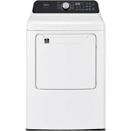MIDEA Gas Dryer, 7cu ft, 27"W, 24A, 120V, White MLTG45N4BWW