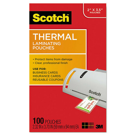 SCOTCH Pouch, Thermal, 5mm, Clear, PK100 TP5851100