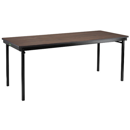 NATIONAL PUBLIC SEATING Folding Table, Wood, 72 in MSFT3072PWEBWT