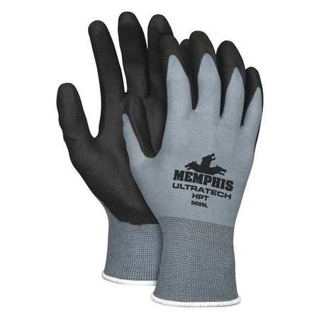 MCR SAFETY HPT Coated Gloves, Palm Coverage, Gray, L, PR VP9699L