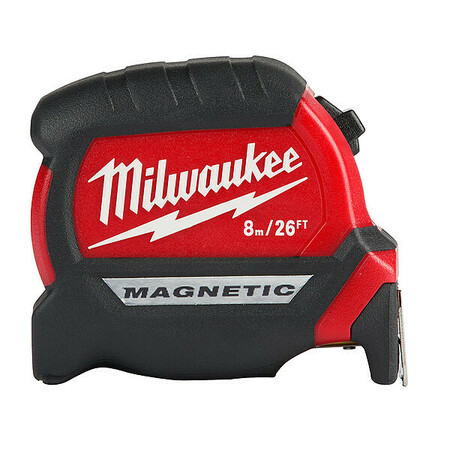 Milwaukee Tool 8m/26ft Compact Wide Blade Magnetic Tape Measure 48-22-0326