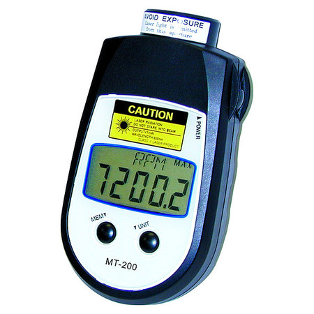 Shimpo Tachometer, Contct/Noncntct, 6 to 25000RPM MT-200