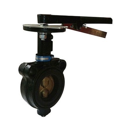 MILWAUKEE VALVE Butterfly Valve, Wafer, 4 In, PTFE Liner MW224T 4