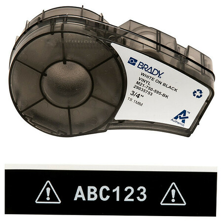 Brady Label Tape Cartridge, Permanent Printer M21-750-595-BK