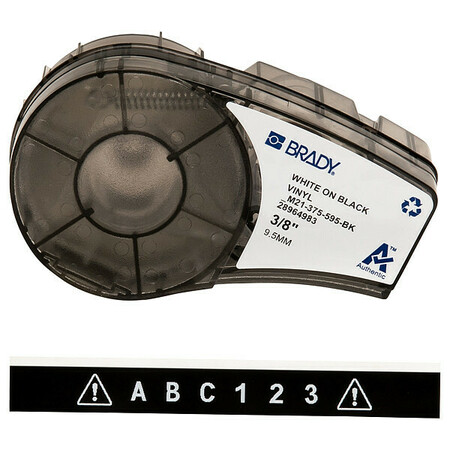 BRADY Label Tape Cartridge, Permanent Printer M21-375-595-BK