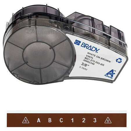 BRADY Label Tape Cartridge, Permanent Printer M21-375-595-BR