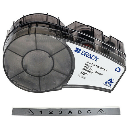 BRADY Label Tape Cartridge, Permanent Printer M21-375-595-GY
