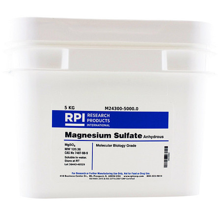 RPI Magnesium Sulfate, Anhydrous, 5kg M24300-5000.0