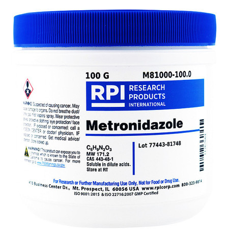 RPI Metronidazole, 100g M81000-100.0