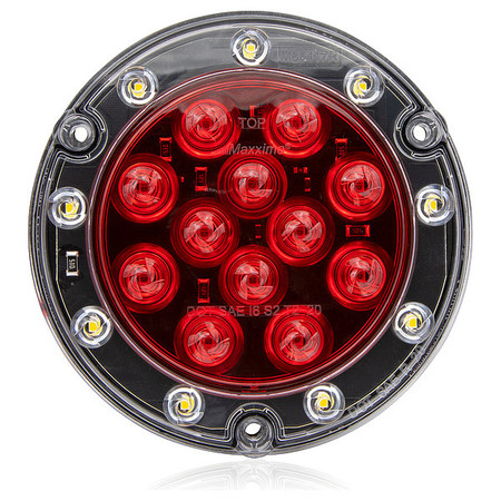 MAXXIMA Stop/Turn/Tail Light, LED, Flange, Red M85417R-KIT