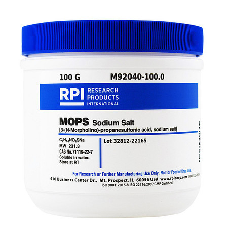 RPI MOPS Sodium Salt, 100g M92040-100.0