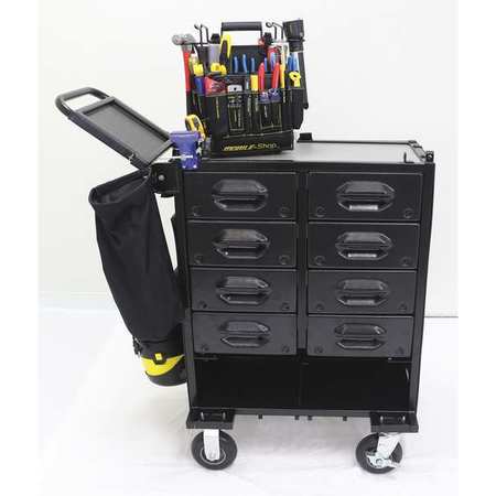 MOBILE SHOP Complete Capacity Cart with Vise & Complete Tool Bag MS-CAPACITY