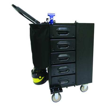 MOBILE SHOP H3O Tool Utility Cart, 5 Drawer, Black, Steel, 16 in W x 36 in D x 40 in H MS-H3O-B