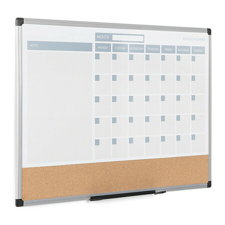 Mastervision 24"x36" Magnetic Steel Whiteboard, Aluminum Frame MB0707186P