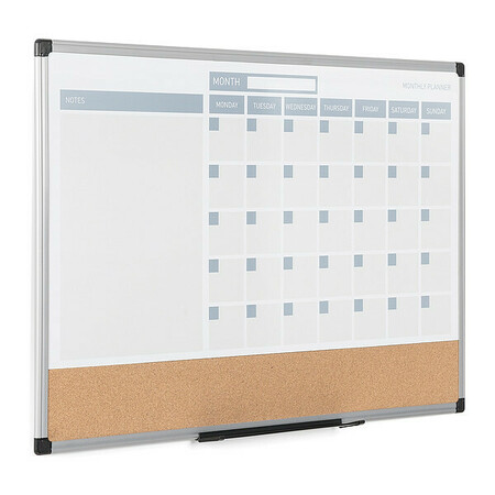 MASTERVISION 24"x36" Magnetic Steel Whiteboard, Aluminum Frame MB0707186P