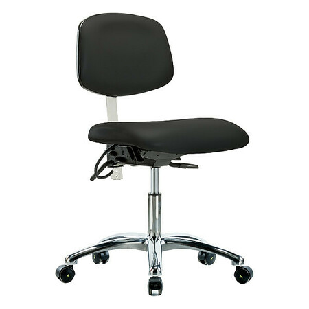 BLUE RIDGE ERGONOMICS ESD Chair, 19" to 24", No Arms, Black BR-NECR-DHCH-CR-T0-A0-EC-ESDBLK