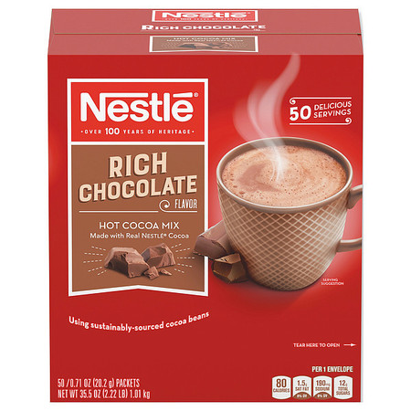 NESTLE Rich Hot Chocolate Cocoa, 0.71oz., PK300 25485CT