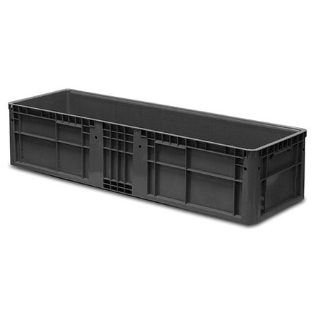 Ssi Schaefer Straight Wall Container, Charcoal, Polypropylene, 48 in L, 3.67 cu ft Volume Capacity NF481511.ASGY3