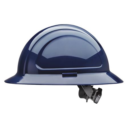 HONEYWELL NORTH Full Brim Hard Hat, Type 1, Class E, Ratchet (4-Point), Navy Blue N20R080000