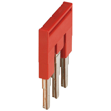 SQUARE D Plug-In Bridge Jumper, Copper, Plastic, Red NSYTRAL43