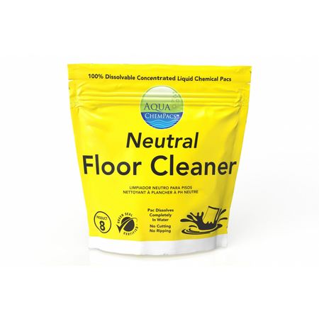 AQUA CHEMPACS Floor Cleaner, Liquid, Bucket, 20 ct 4-0198