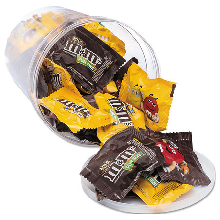 Office Snax 1.75lbs. M&MS Peanut and Regular, Resealable Candy Tubs OFX00066