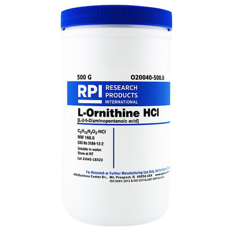 RPI L-Ornithine HCl , 500g, Powder O20040-500.0