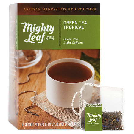 MIGHTY LEAF TEA Tea, Bag, Green Tea Flavor, PK15 510138