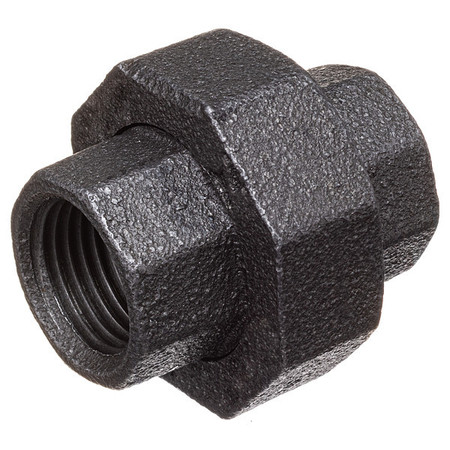 Zoro Select Female BSPT x Female BSPT Malleable Iron Black Coated Malleable Iron Pipe Fitting 793FD5