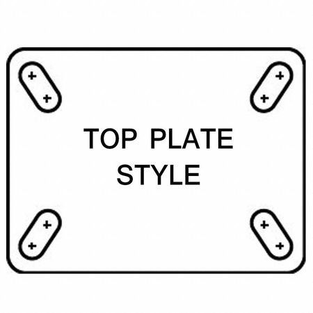 Zoro Select Swivel NSF-Listed Plate Cstr w/Brake, NSF-Listed Plate Type A 33J036