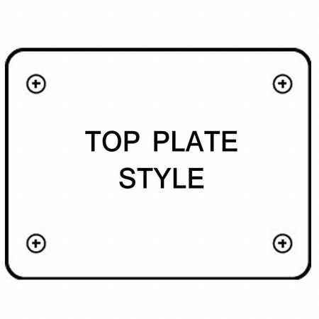 Zoro Select Rigid Plate Caster, Rubber, 5 in., 125 lb, D 1UHK3
