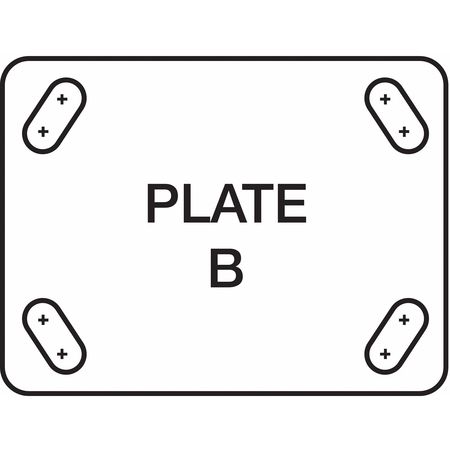 Hamilton Plte Caster, Rgd, Poly, 8 in., 1550 lb. R-WH-8DB