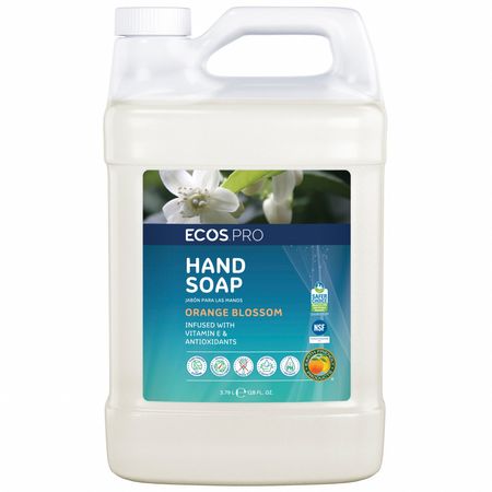Ecos Pro Hand Soap, CLR, 1 gal, Orange Blossom, PK4 PL9484/04