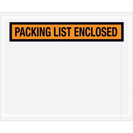 ZORO SELECT Packing List Envelope, Orange, PK1000 PL12