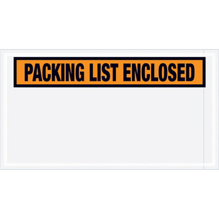 ZORO SELECT Packing List Envelope, Orange, PK1000 PL24