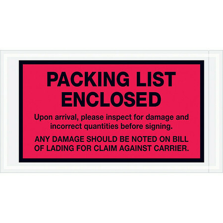 ZORO SELECT Packing List Envelopes, 10 x 5 1/2 PL469