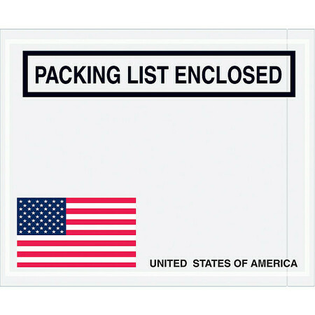 ZORO SELECT Packing List Envelopes, 5.5 x 4 1/2 PL465
