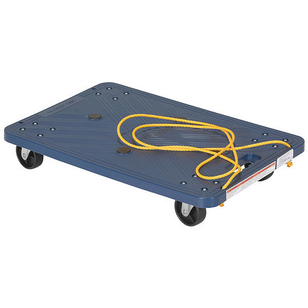 VESTIL Plastic Dolly, Pull Rope, 24x16", 220 lb. POS-1624-ROPE