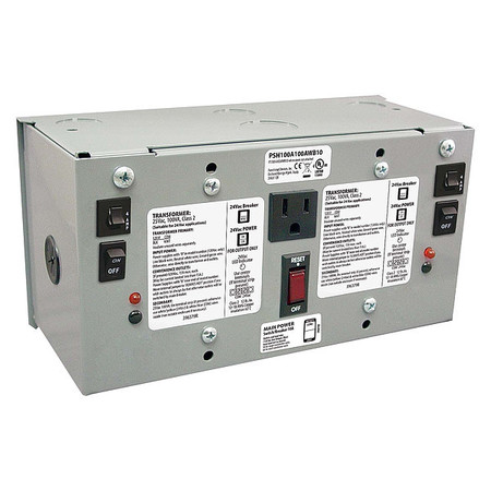 FUNCTIONAL DEVICES-RIB Enclosed Power Supply, 120V AC, 24V AC, 100VA PSH100A100AWB10
