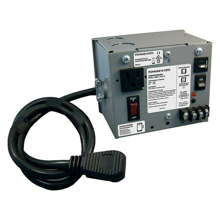 FUNCTIONAL DEVICES-RIB Class 2 Transformer, 40 VA, NEMA 1, Not Rated, 24V AC, 120V AC PSH40AB10-EXT2