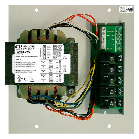 FUNCTIONAL DEVICES-RIB Class 2 Transformer, (5) 100 VA, NEMA 1, Not Rated, 24V AC, 120/240/277/480V AC PSMN500A