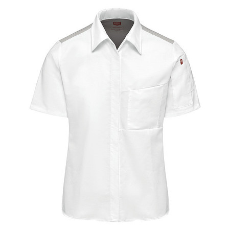 RED KAP Kitchen Shirt, XL, White 501WWH SS XL