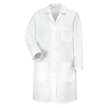 VF IMAGEWEAR Lab Coat, L, White, 38-1/4 In. L KP15WH RG L