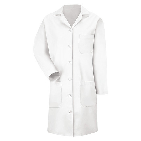 VF IMAGEWEAR Lab Coat, S, White, 38-1/4 In. L KP13WH RG S