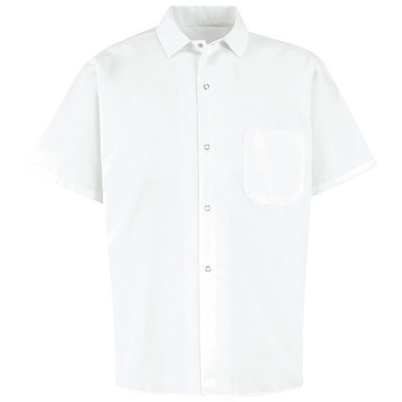 CHEF DESIGNS 501Pgwht Mns White Ss Cook Shirt 5020WH SS L